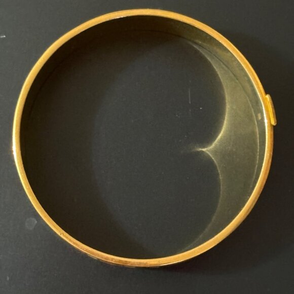 Coach New York Gold-Tone Enamel Bangle Bracelet With Multicolor Stripes - Picture 8 of 8